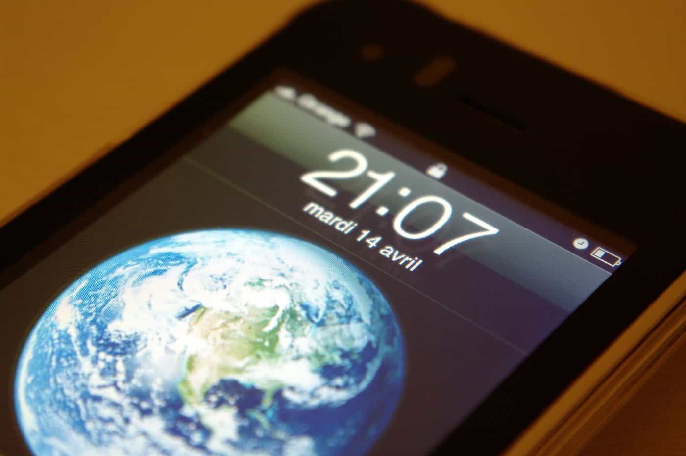 Phone with Global icon